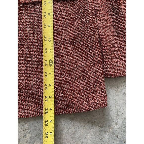 St. John Suit Dress Set Size 6 Metallic Tweed Pink Salmon Wool Blend Gold Coral - Picture 13 of 13